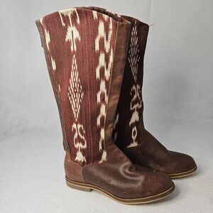 Reef Brown and Cream Ankle Boots